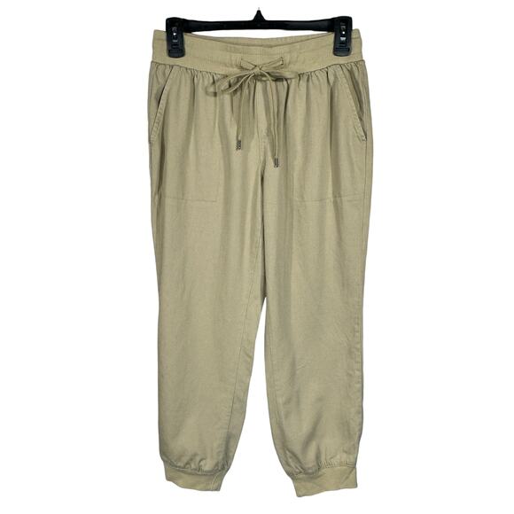 Style & Co Petite Small Jogger Pants Pull-On Drawstring Elastic Waist Pocket Tan - Picture 1 of 8